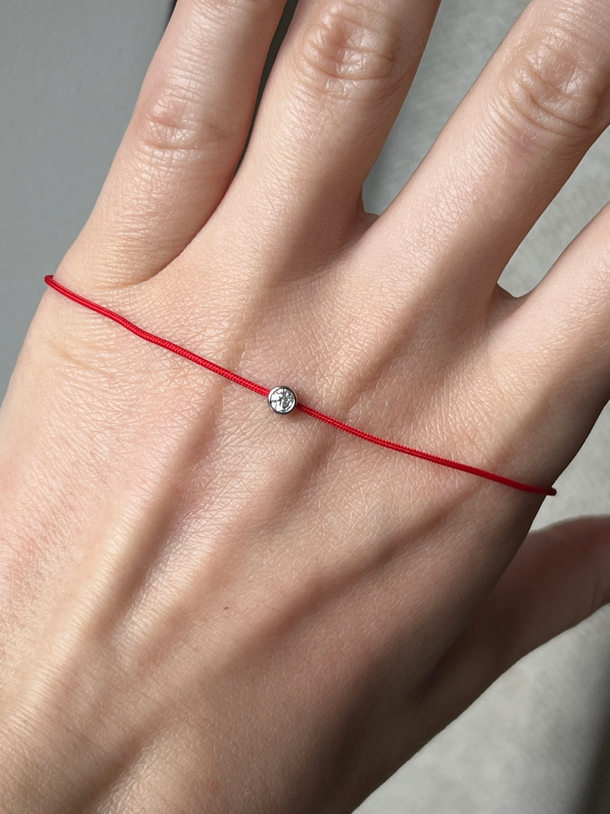 Sterling Bug Red String Protection  Bracelet