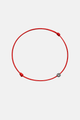 Sterling Bug Red String Protection  Bracelet